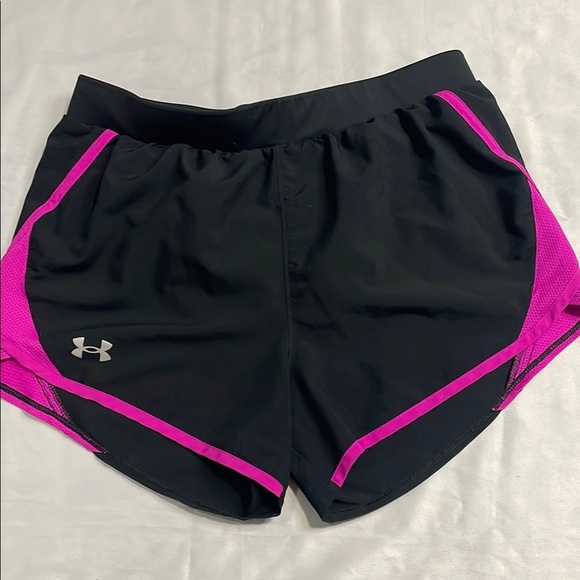 Under Armour Black and Pink Athletic Shorts - Picture 1 of 4